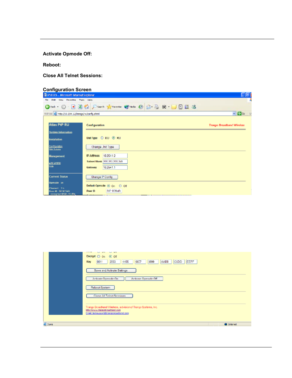 Trango Broadband 5010 User Manual | Page 38 / 45