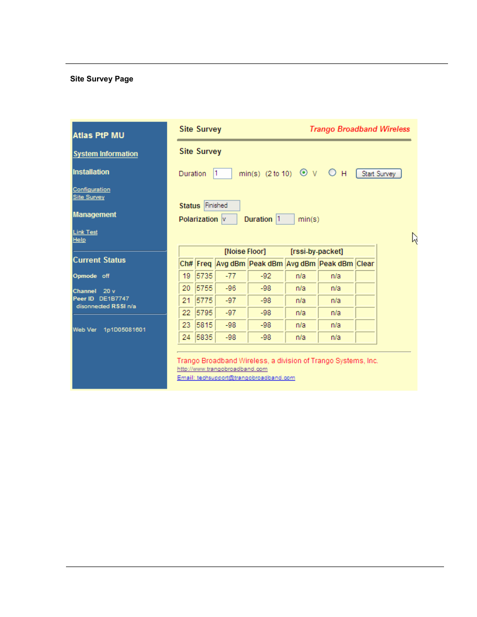 Trango Broadband 5010 User Manual | Page 41 / 45