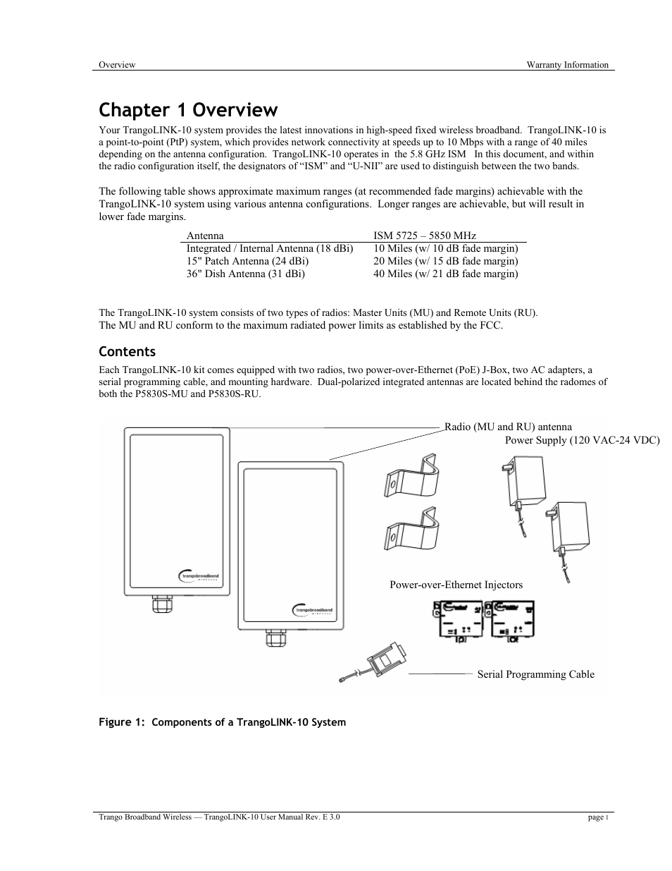 Trango Broadband TrangoLink-10 User Manual | Page 5 / 33