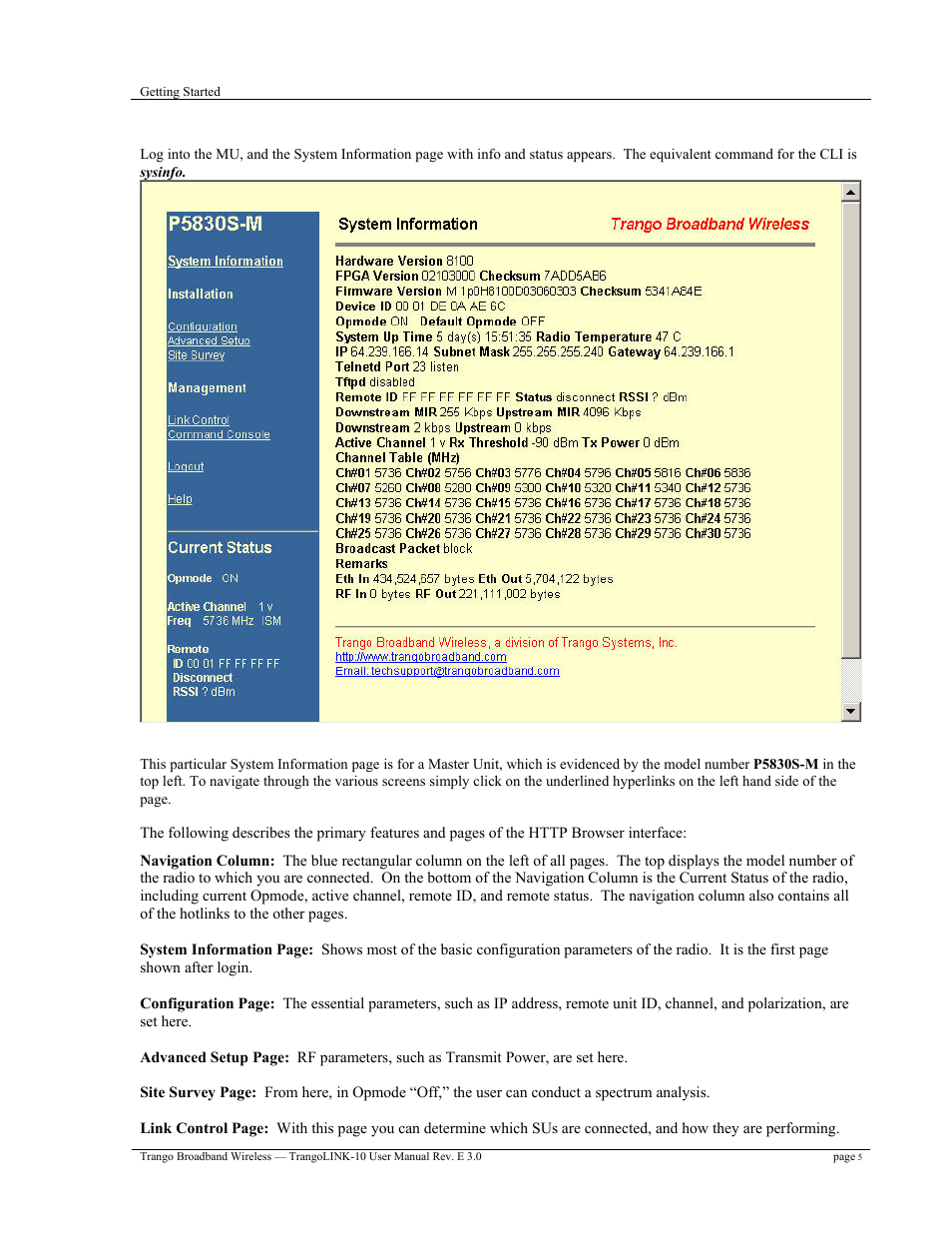 Trango Broadband TrangoLink-10 User Manual | Page 9 / 33