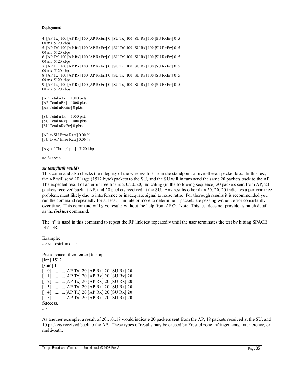 Trango Broadband M2400S User Manual | Page 39 / 50