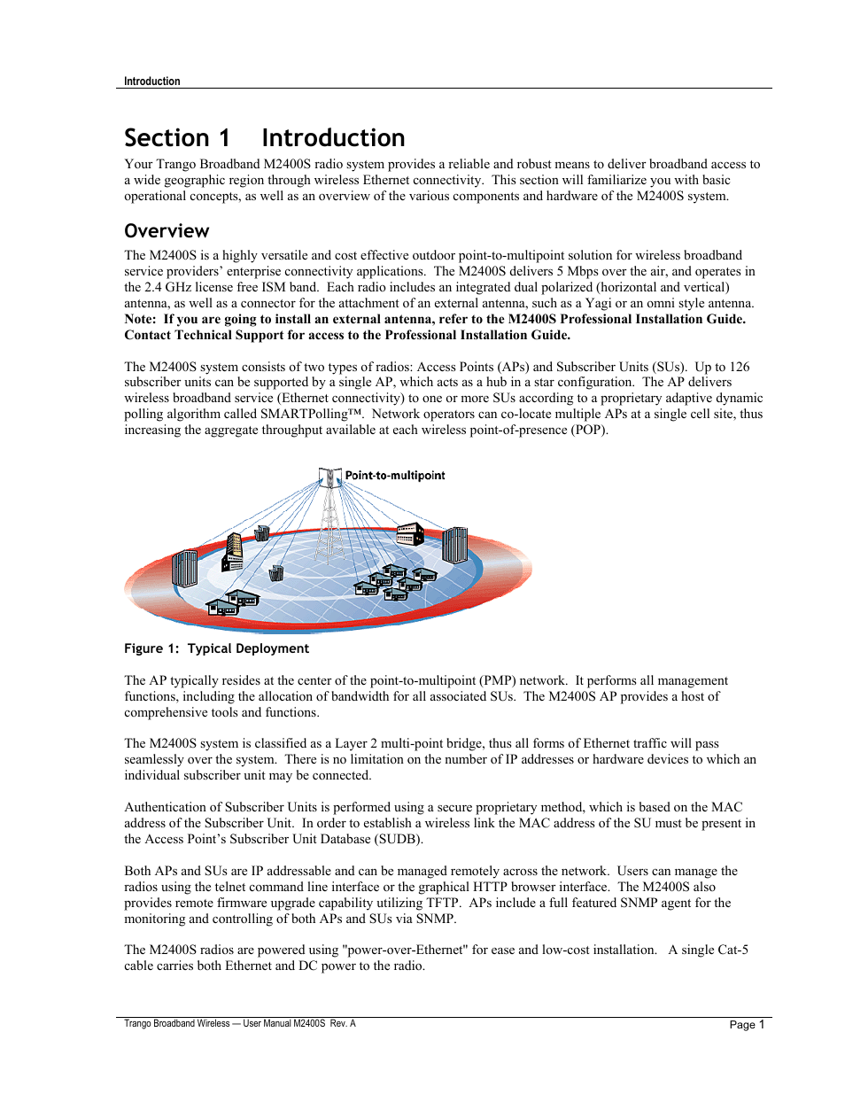 Overview | Trango Broadband M2400S User Manual | Page 5 / 50