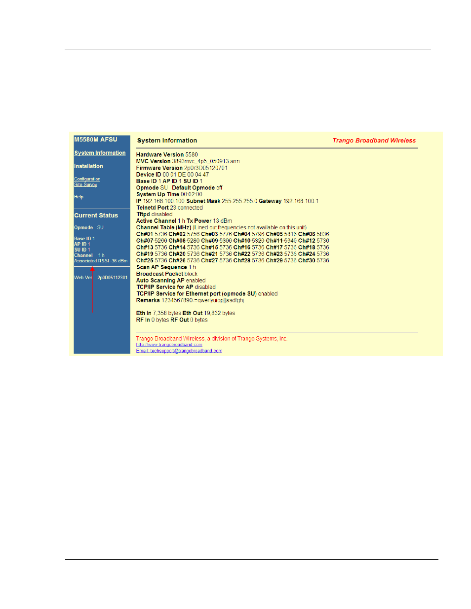 Configure basic continuo | Trango Broadband M5580M-FSU User Manual | Page 22 / 33