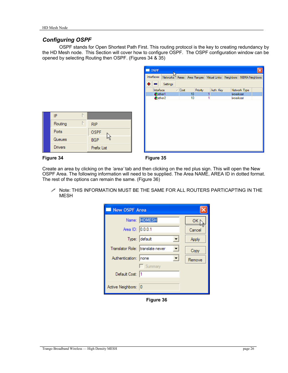 Trango Broadband High Density Mesh System User Manual | Page 26 / 38