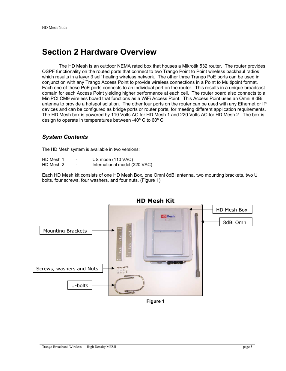 Trango Broadband High Density Mesh System User Manual | Page 5 / 38