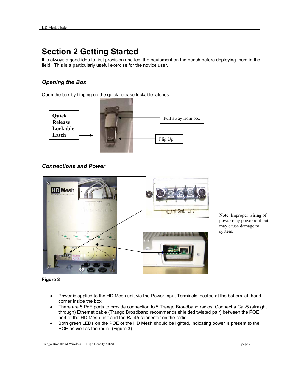 Trango Broadband High Density Mesh System User Manual | Page 7 / 38