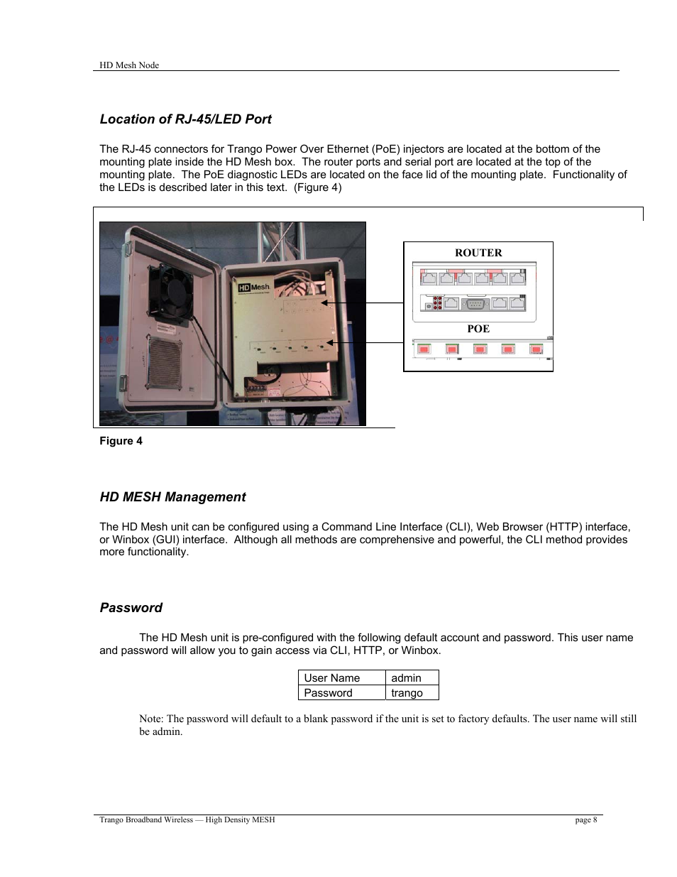 Trango Broadband High Density Mesh System User Manual | Page 8 / 38