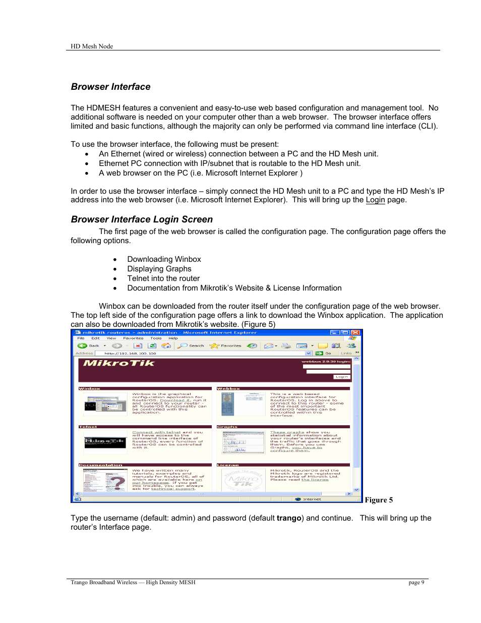 Trango Broadband High Density Mesh System User Manual | Page 9 / 38