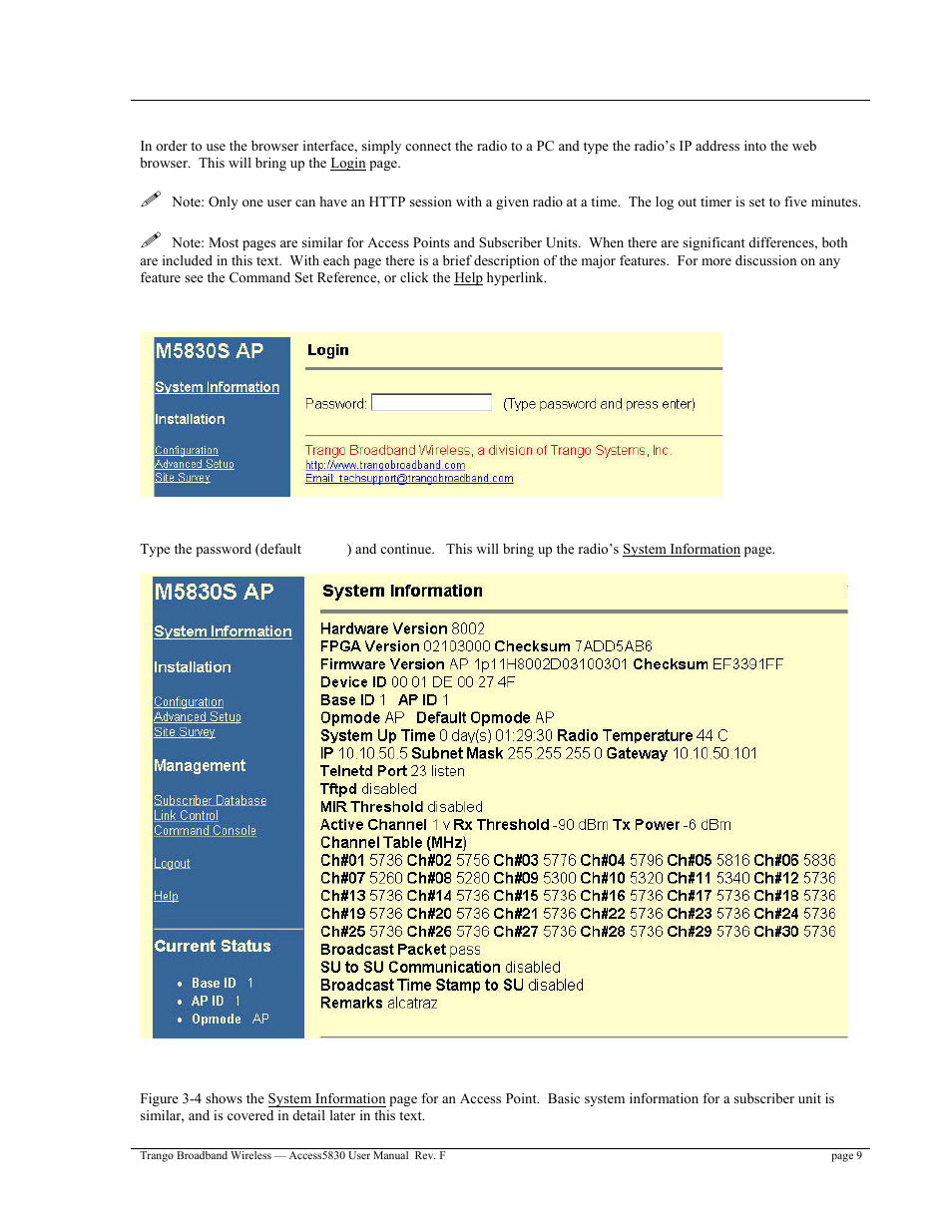 Trango Broadband Access5830 User Manual | Page 13 / 76