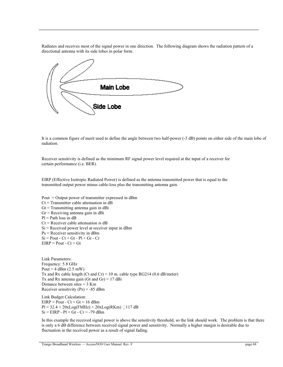Trango Broadband Access5830 User Manual | Page 72 / 76