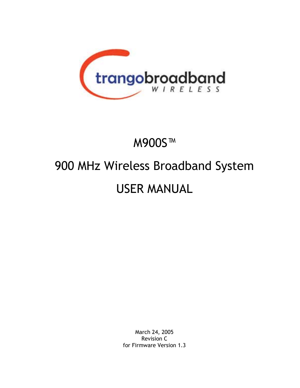 Trango Broadband M900S User Manual | 53 pages