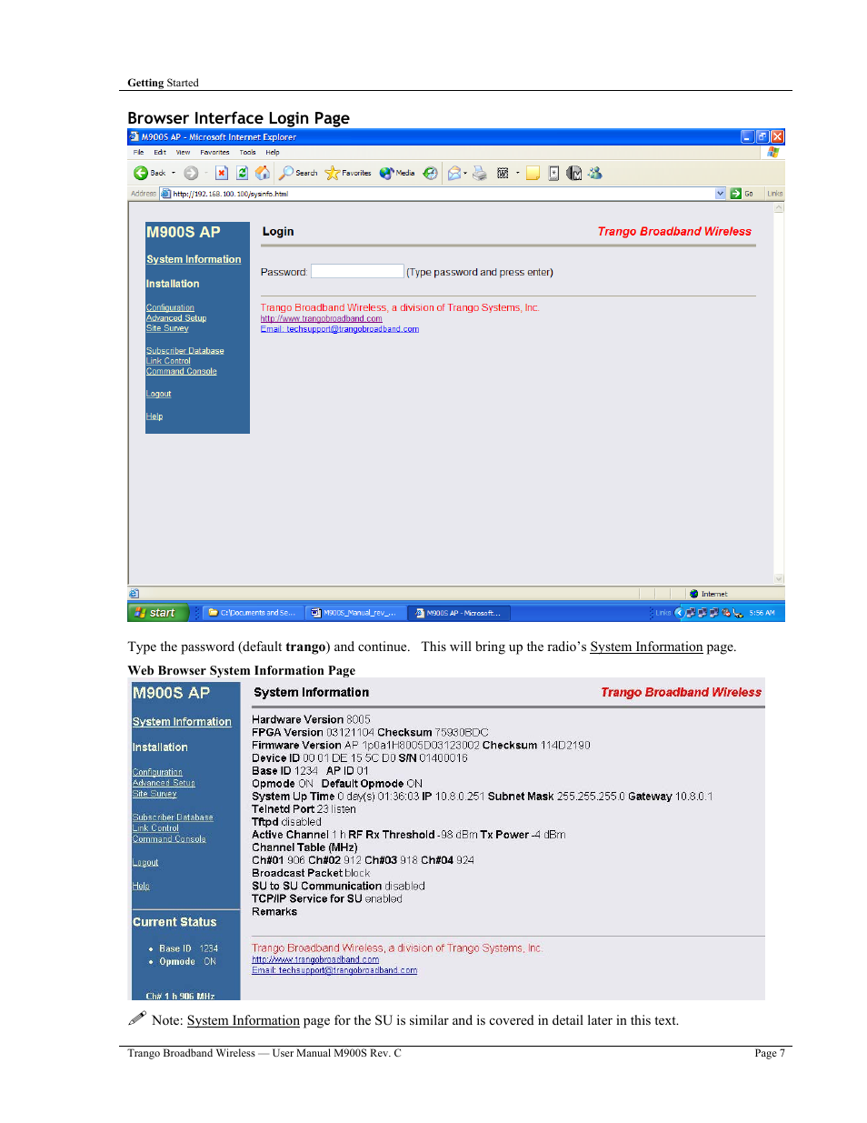 Trango Broadband M900S User Manual | Page 11 / 53