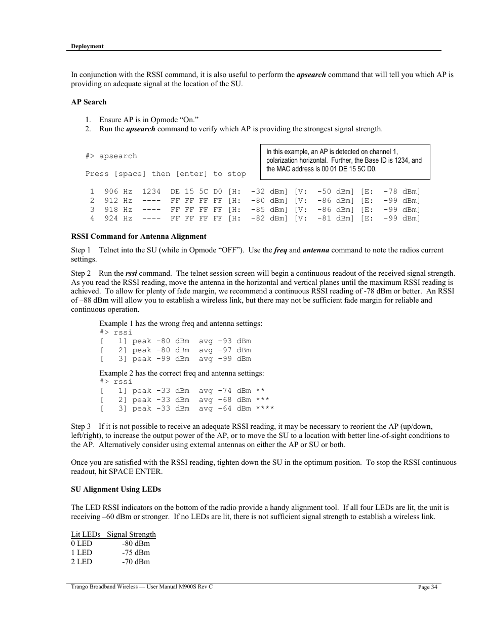Trango Broadband M900S User Manual | Page 38 / 53