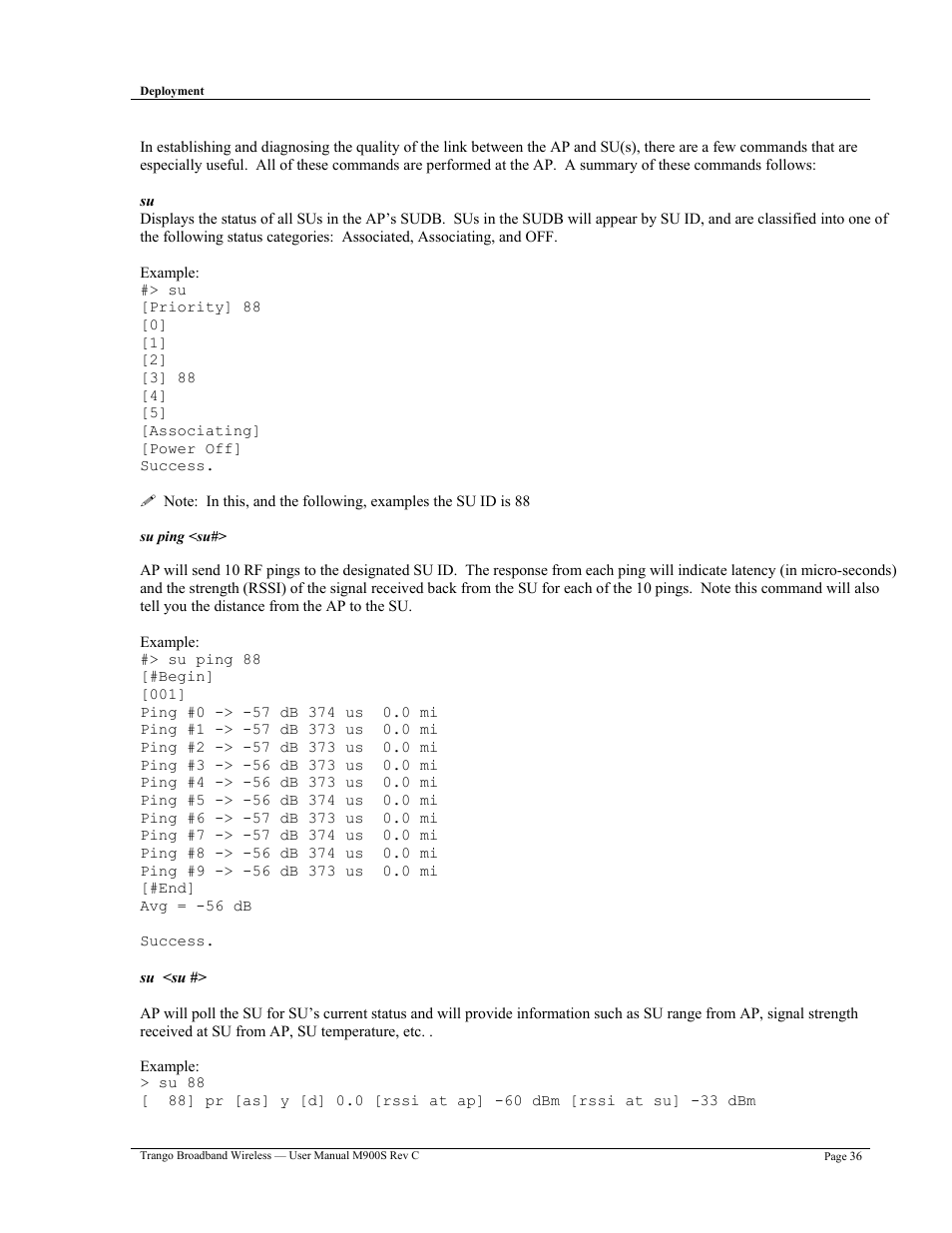 Trango Broadband M900S User Manual | Page 40 / 53