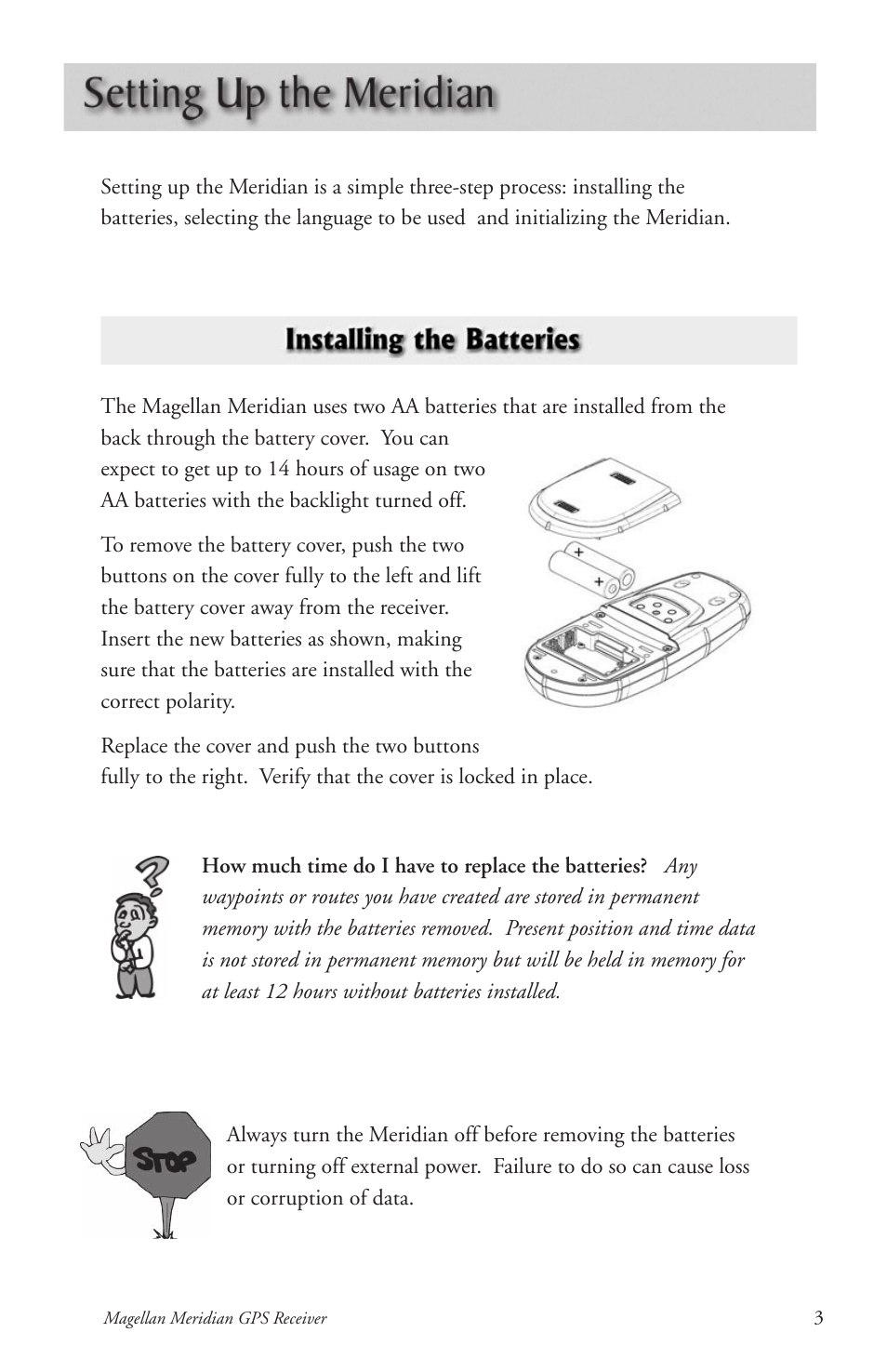 Thales Navigation Meridian Series User Manual | Page 13 / 89