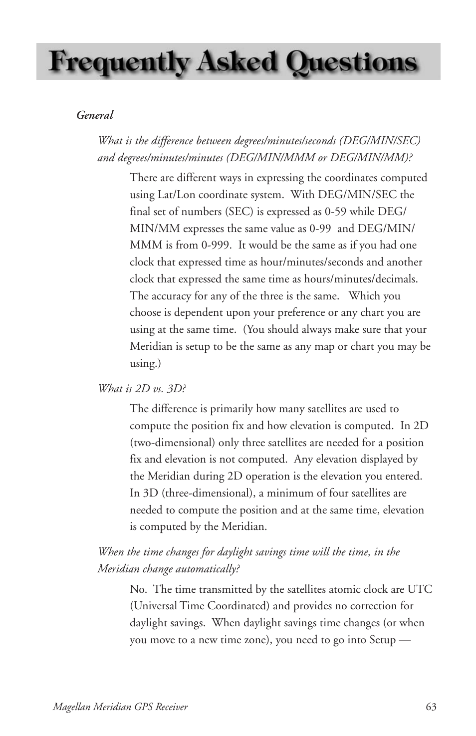 Thales Navigation Meridian Series User Manual | Page 73 / 89