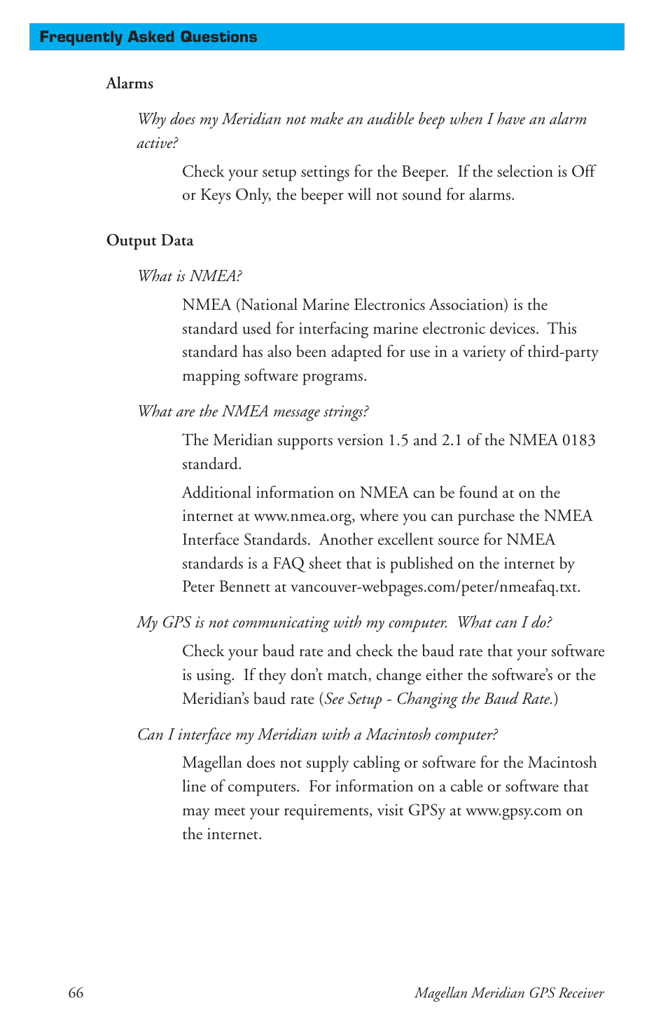 Thales Navigation Meridian Series User Manual | Page 76 / 89