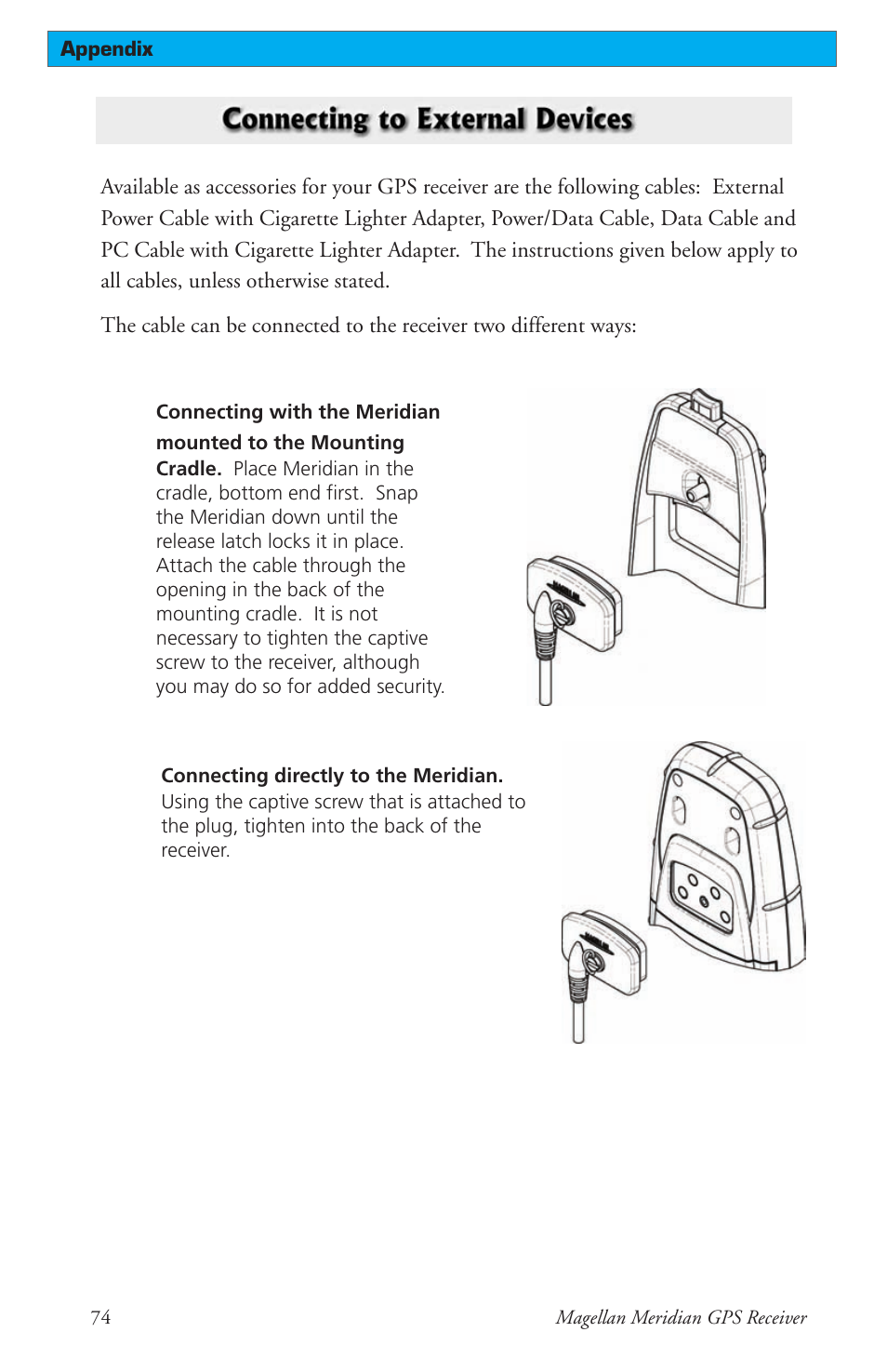 Thales Navigation Meridian Series User Manual | Page 84 / 89