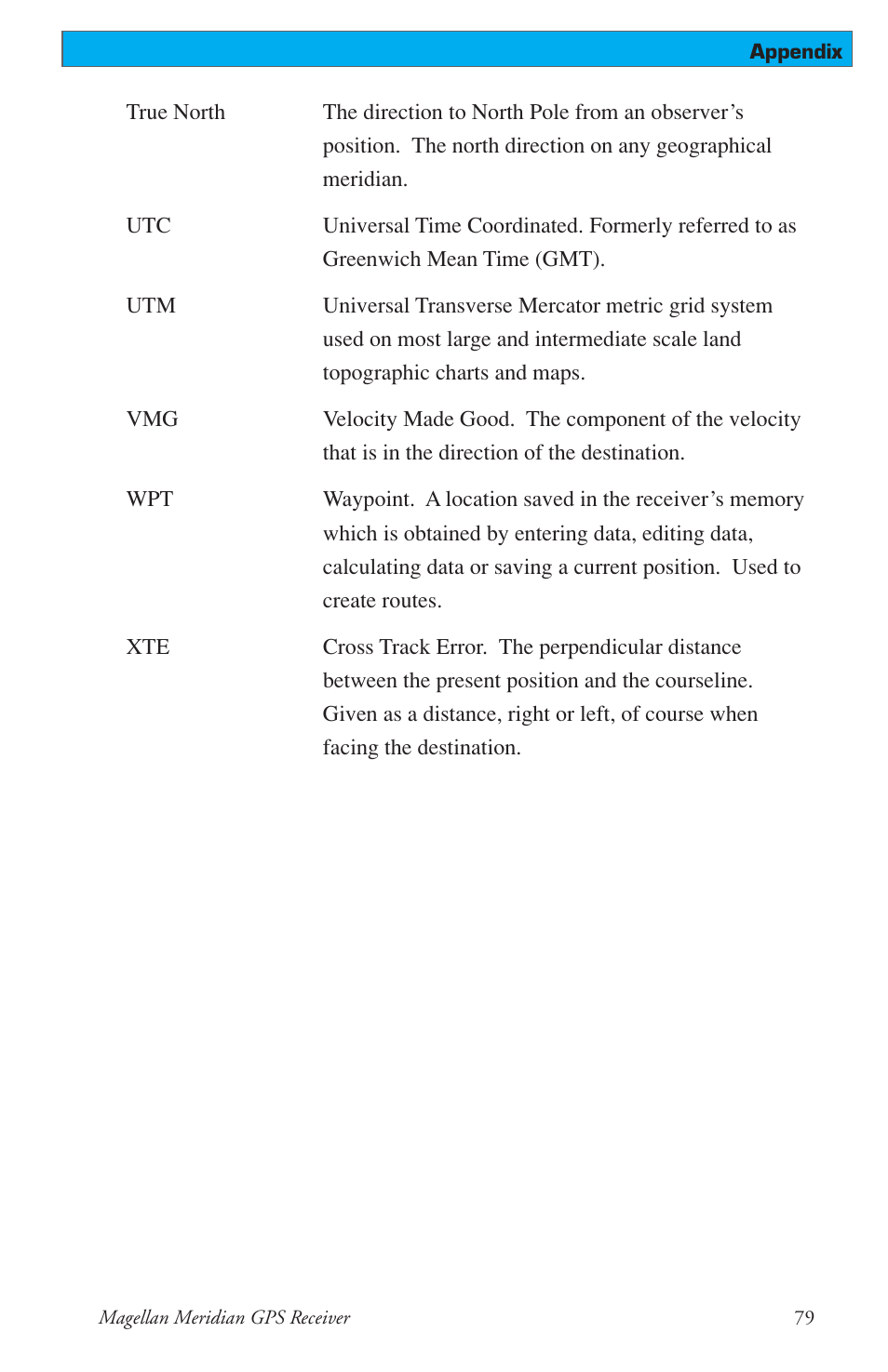 Thales Navigation Meridian Series User Manual | Page 89 / 89
