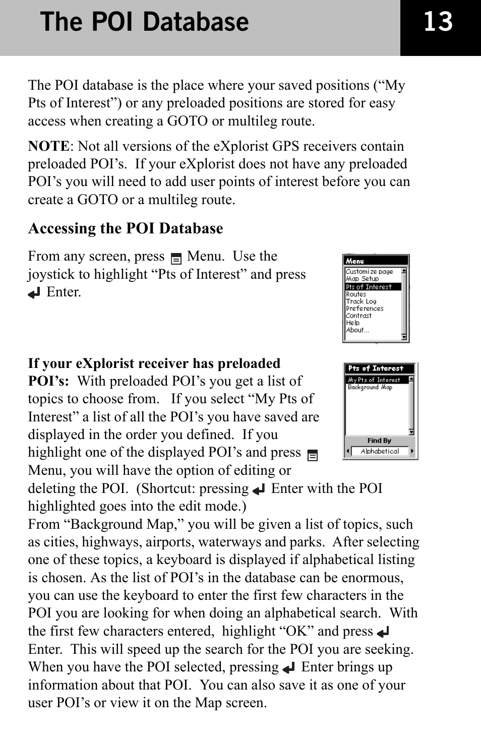 The poi database | Thales Navigation CGRS User Manual | Page 15 / 20