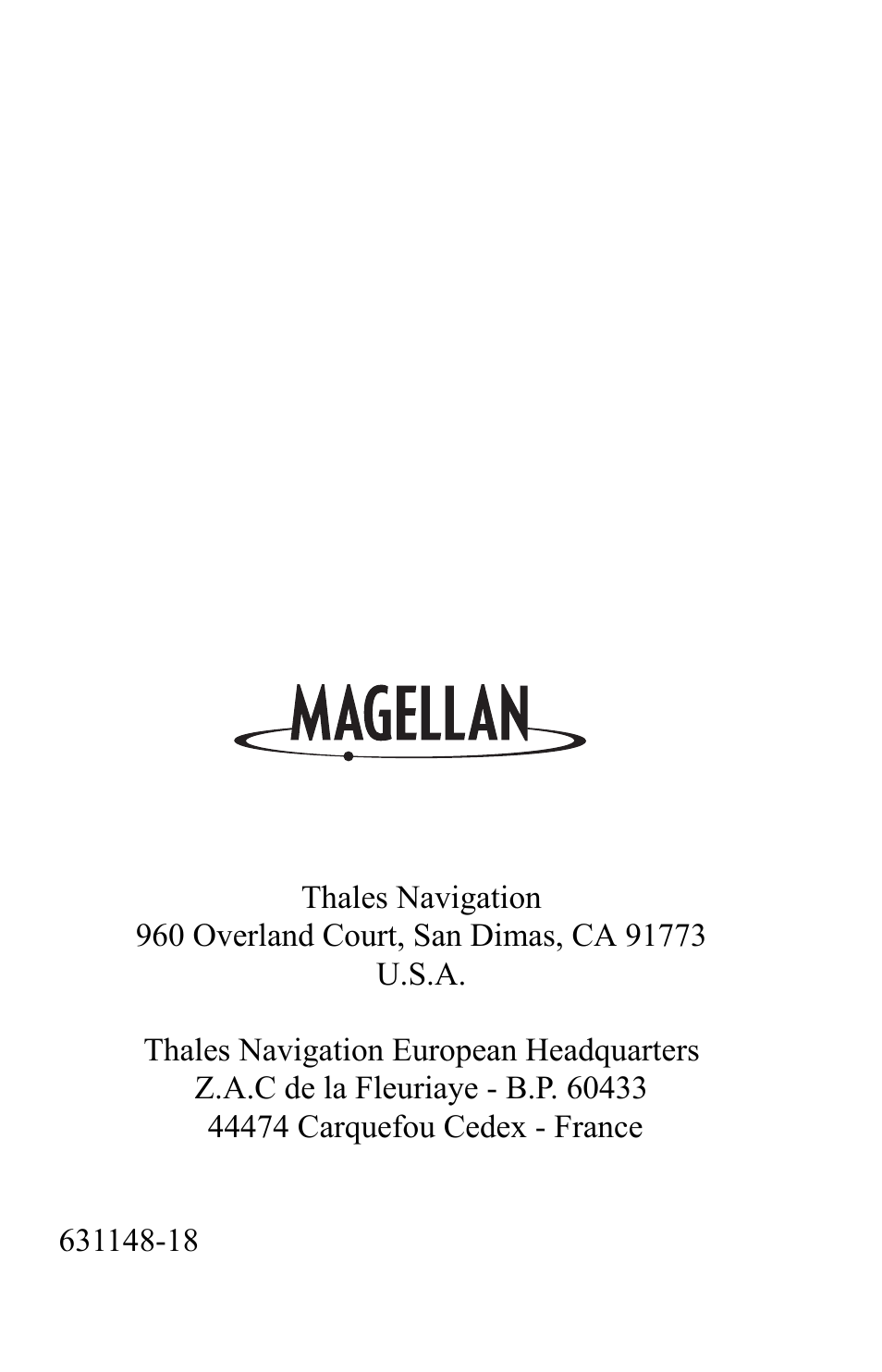 Thales Navigation CGRS User Manual | Page 20 / 20