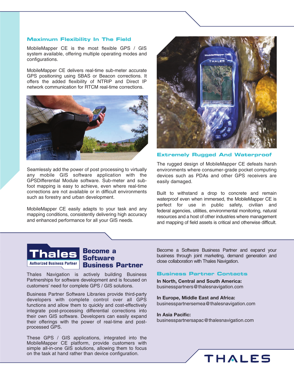 Become a software business partner | Thales Navigation MobileMapperTM CE User Manual | Page 3 / 6