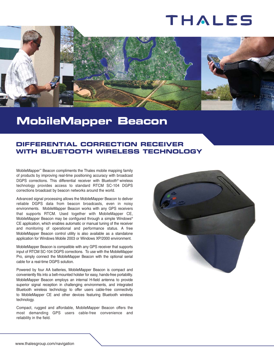 Mobilemapper beacon | Thales Navigation MobileMapperTM CE User Manual | Page 5 / 6