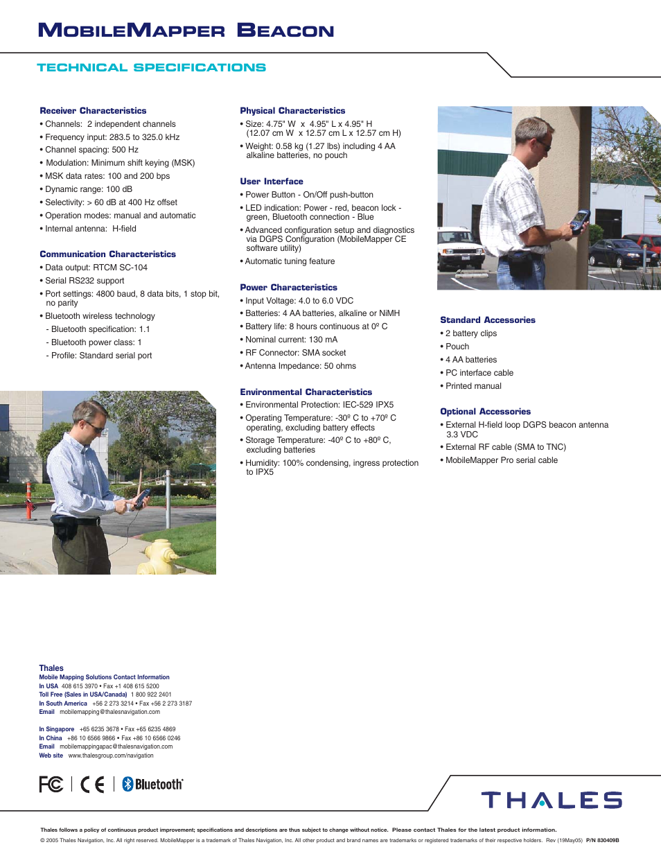 Obile, Apper, Eacon | Thales Navigation MobileMapperTM CE User Manual | Page 6 / 6