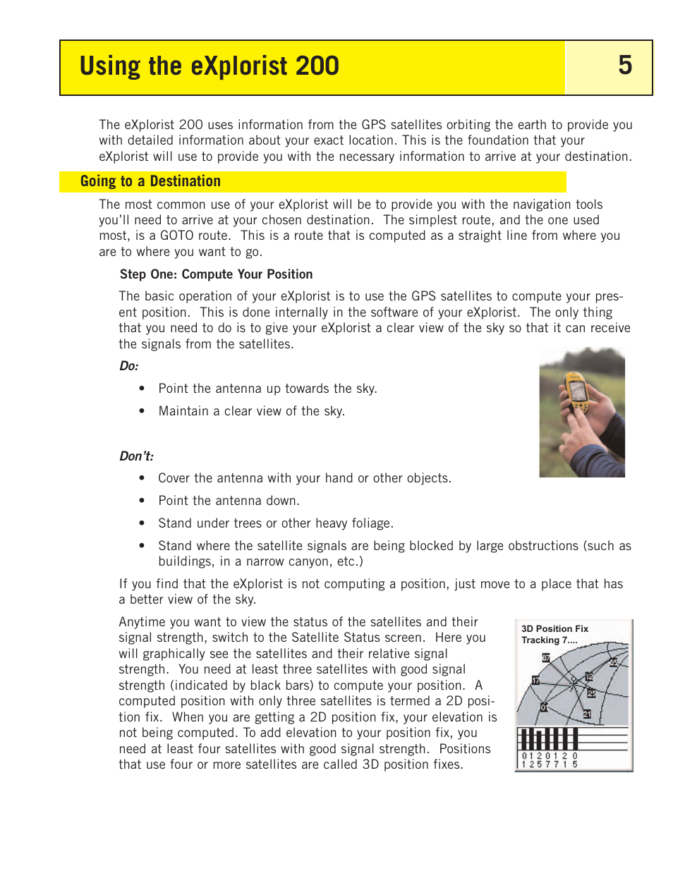 Using the explorist 200, Going to a destination | Thales Navigation 200 User Manual | Page 10 / 82
