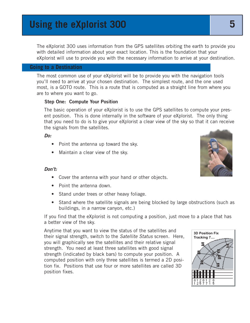 Using the explorist 300, Going to a destination | Thales Navigation 300 User Manual | Page 11 / 89