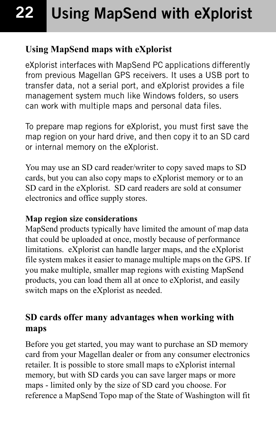 Using mapsend with explorist | Thales Navigation 600 User Manual | Page 24 / 34