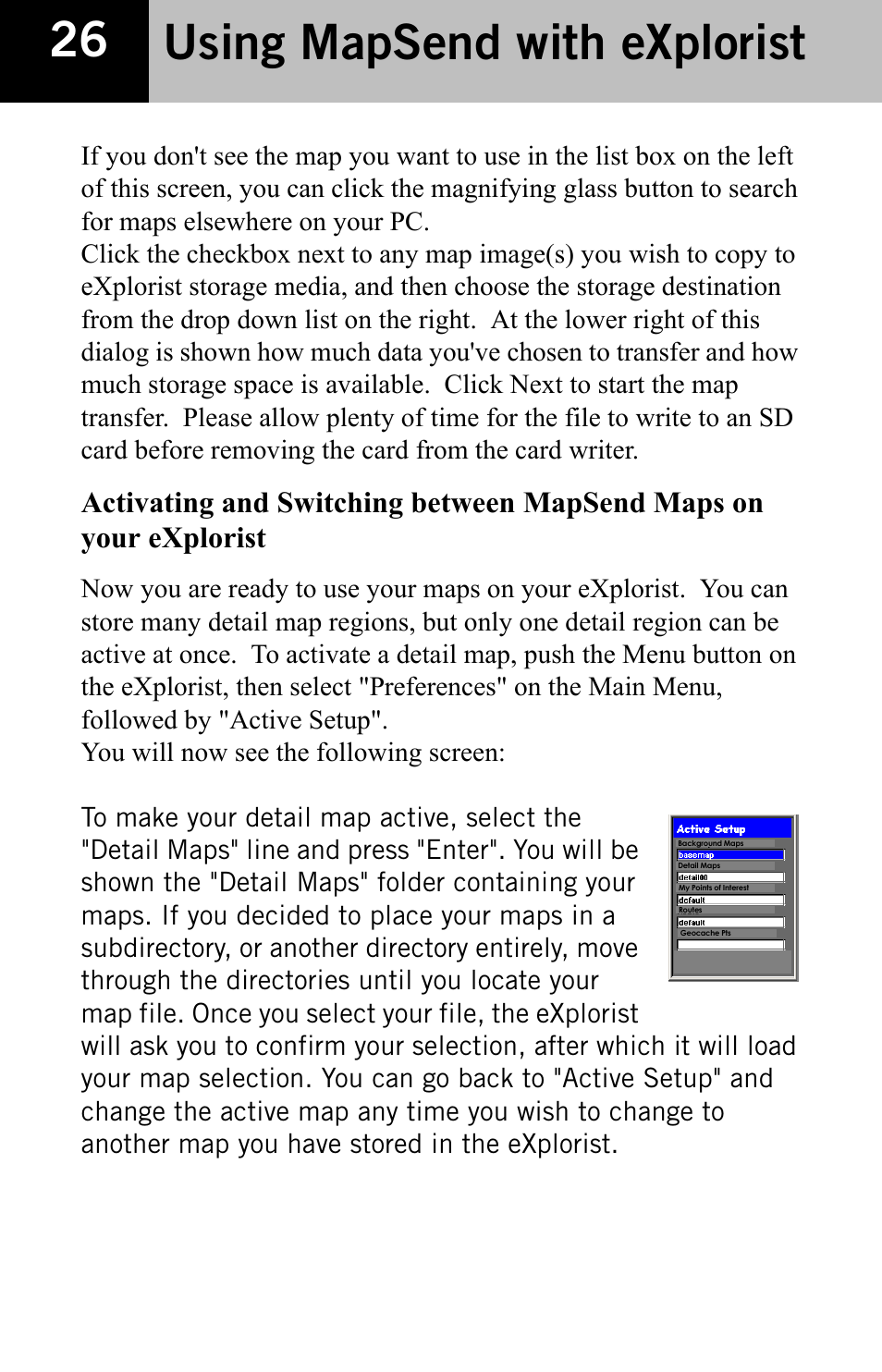 Using mapsend with explorist | Thales Navigation 600 User Manual | Page 28 / 34