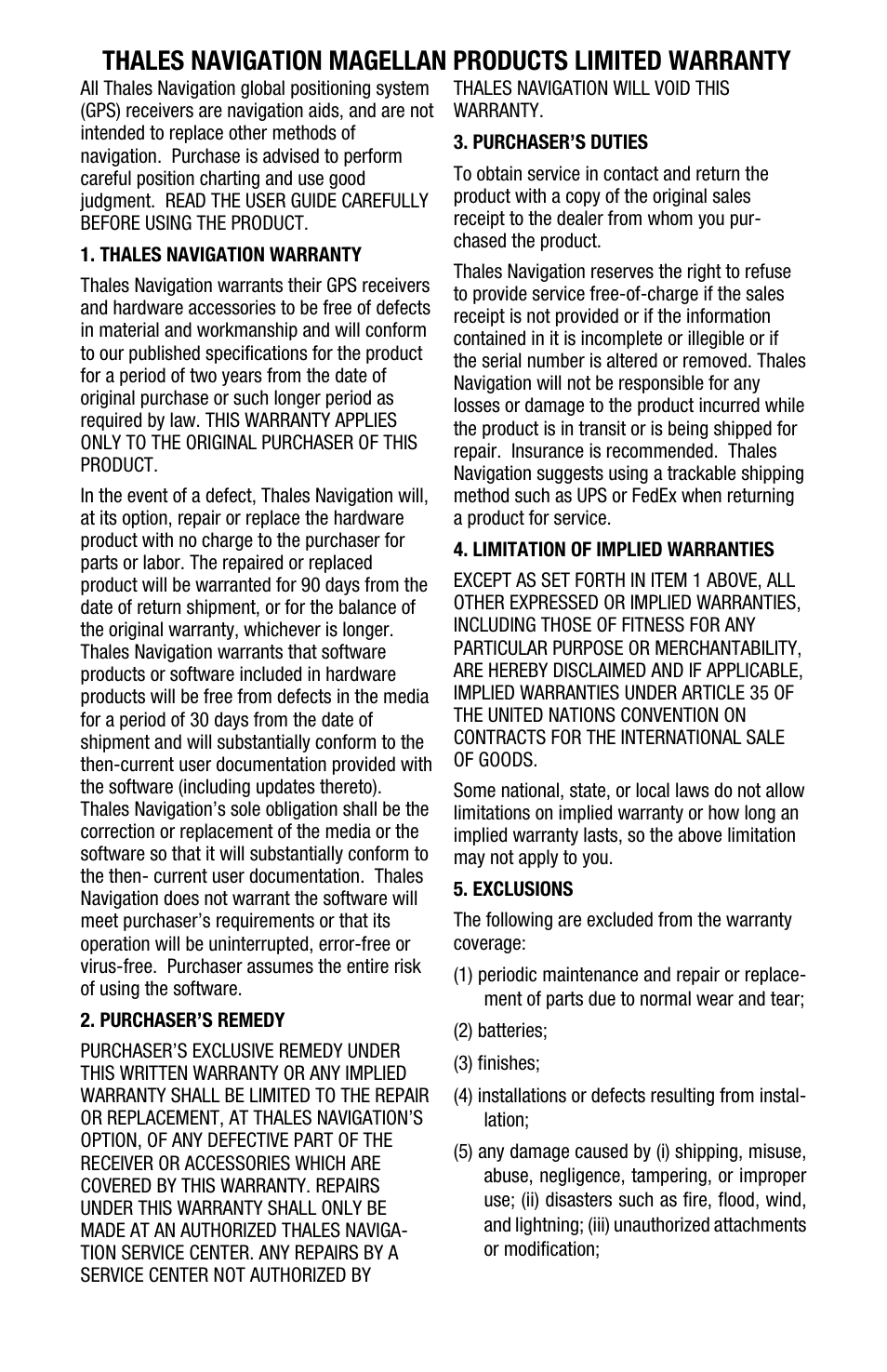 Thales Navigation Magellan Car GPS Receiver User Manual | Page 3 / 48