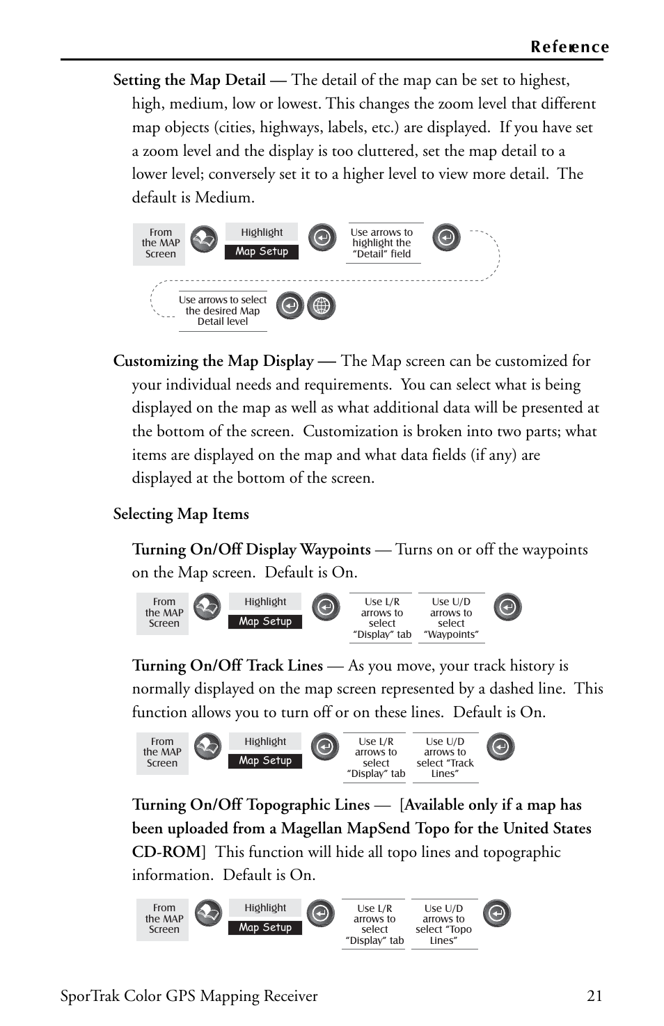 Customizing the map display | Thales Navigation Magellan Car GPS Receiver User Manual | Page 31 / 48