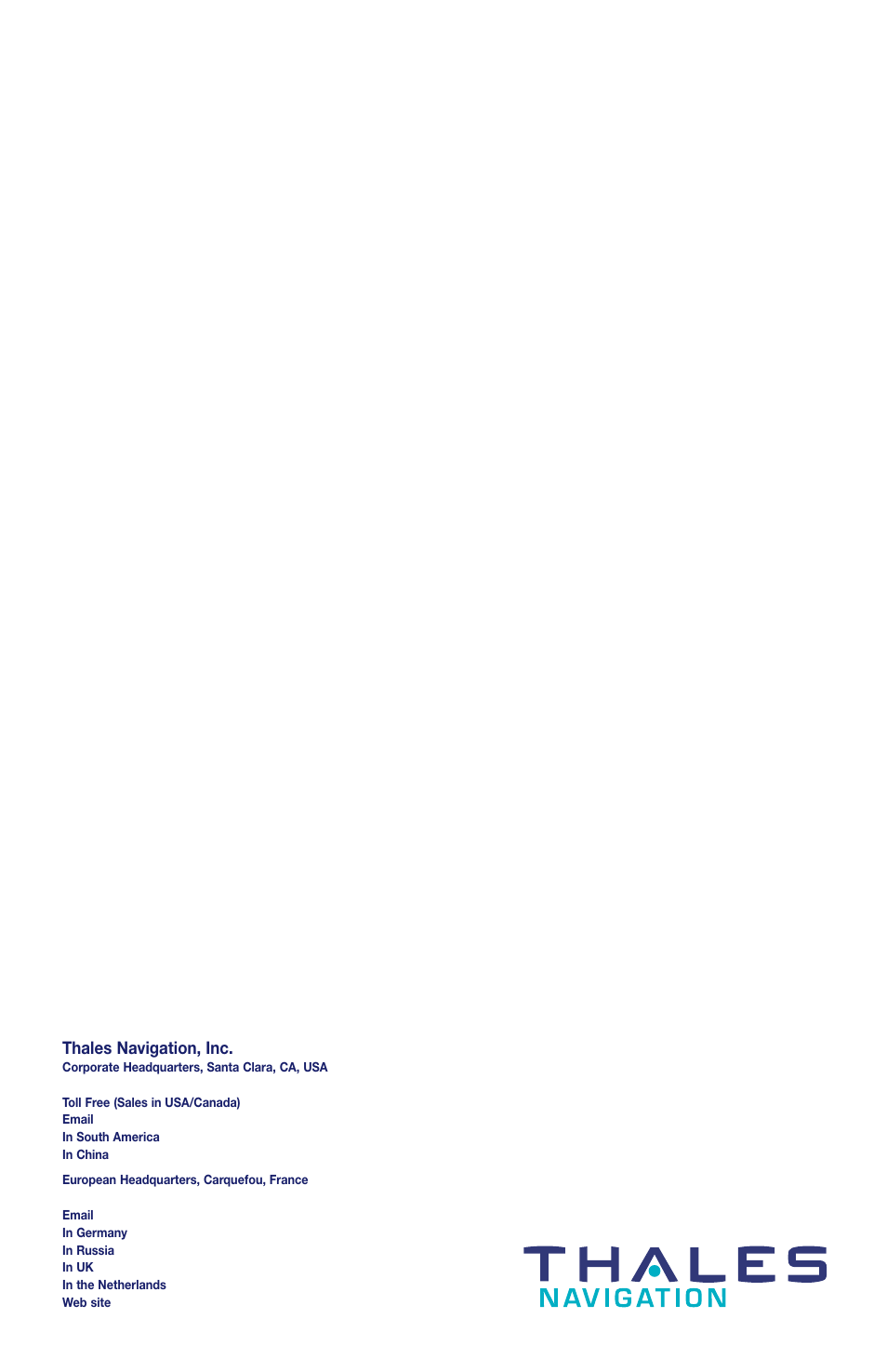 Thales Navigation Mobile Mapper User Manual | Page 128 / 128