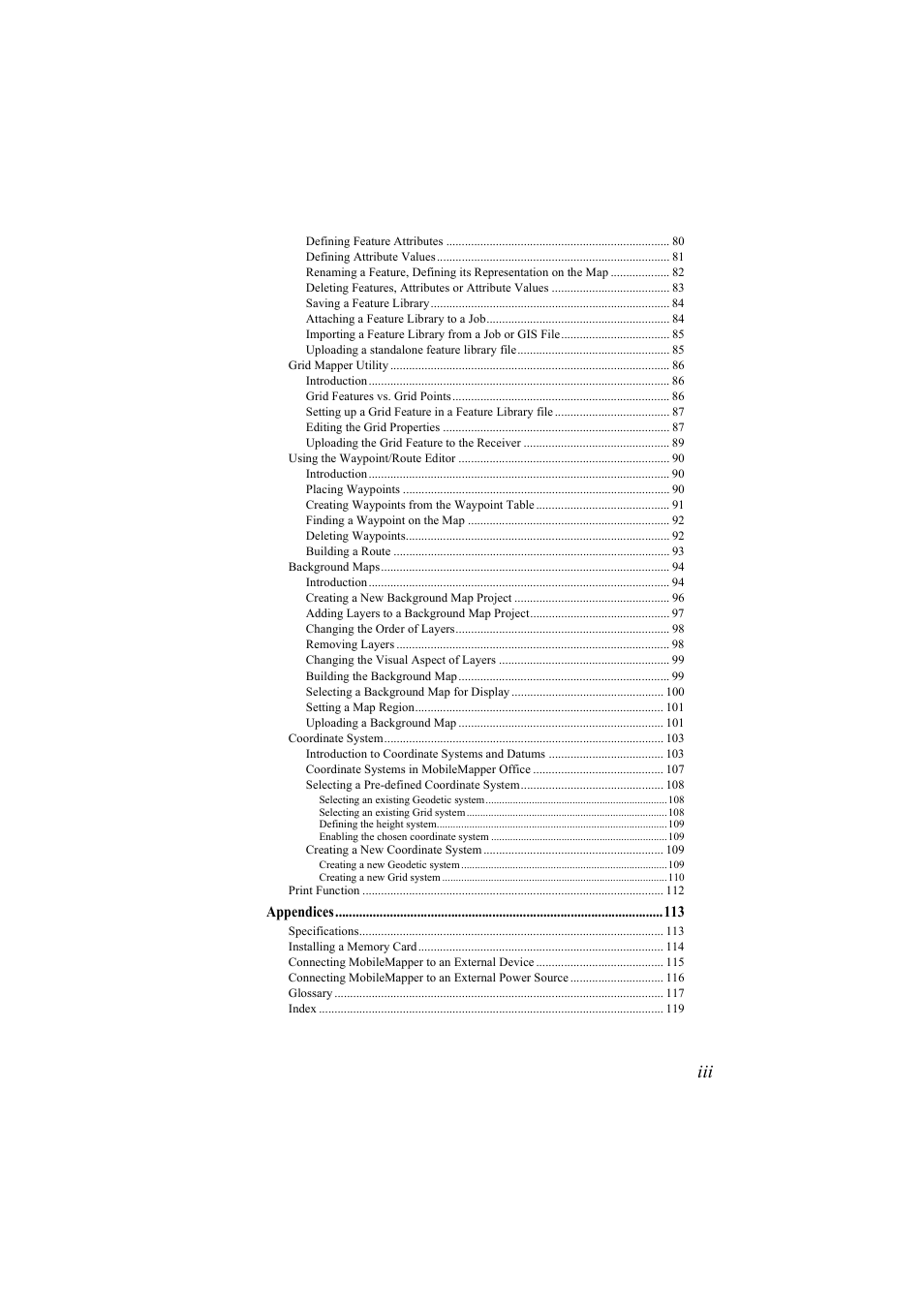 Thales Navigation Mobile Mapper User Manual | Page 5 / 128