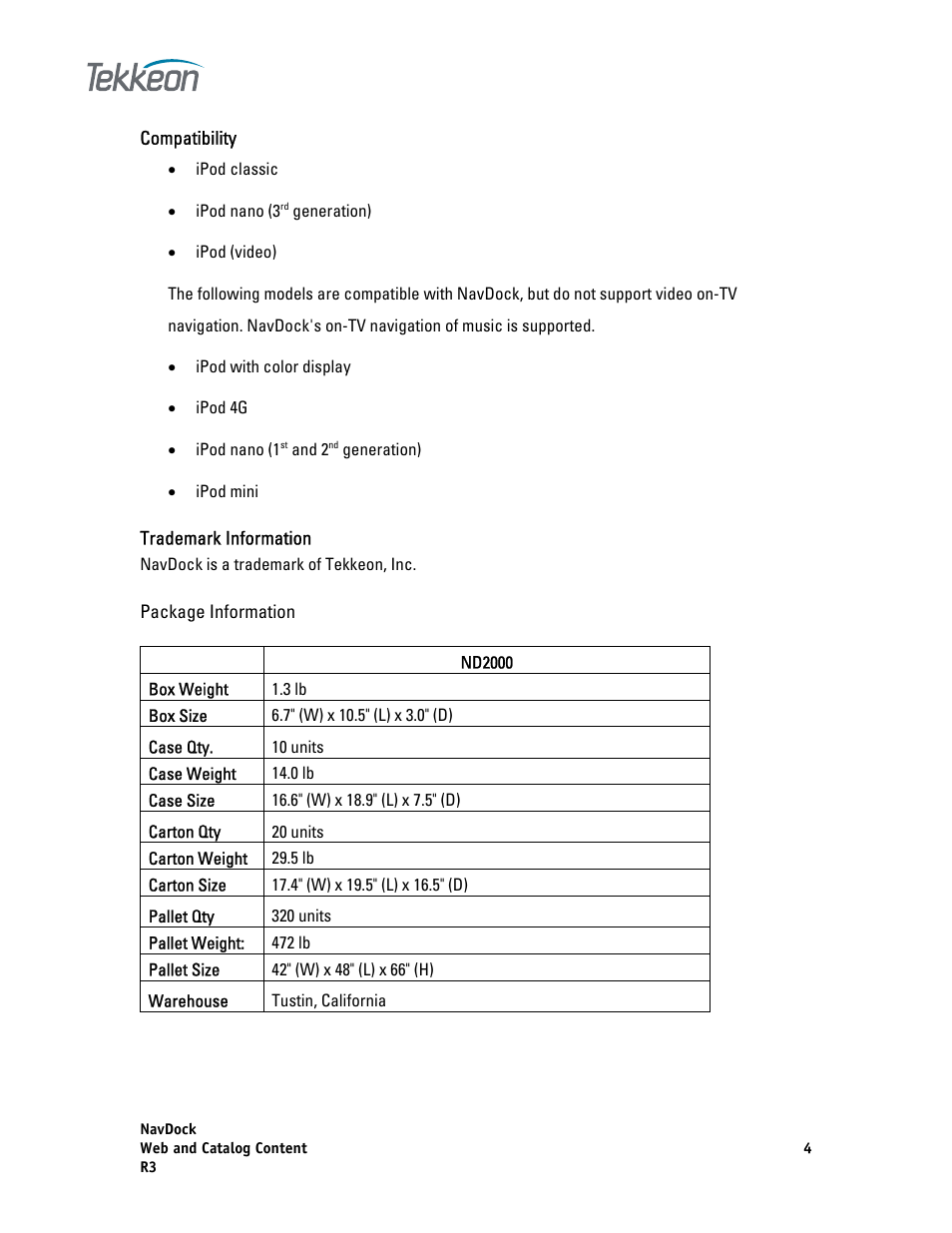 Tekkeon ND2000 User Manual | Page 4 / 4