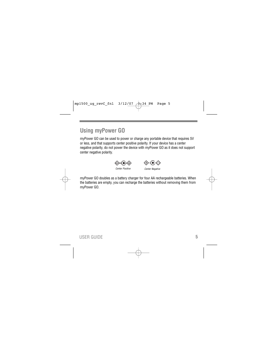 Using mypower go | Tekkeon MP1500 User Manual | Page 7 / 16