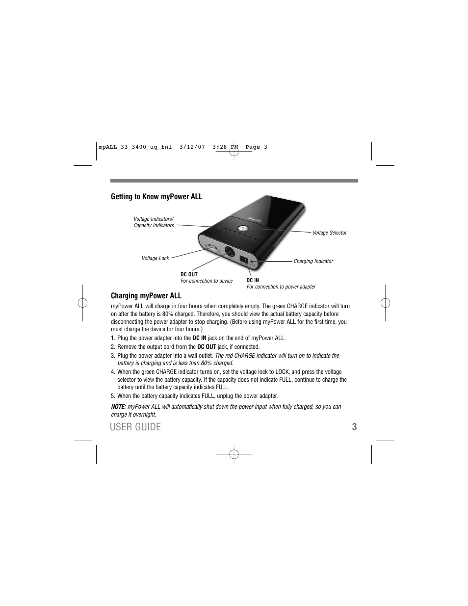 3user guide | Tekkeon MP3400 User Manual | Page 5 / 16