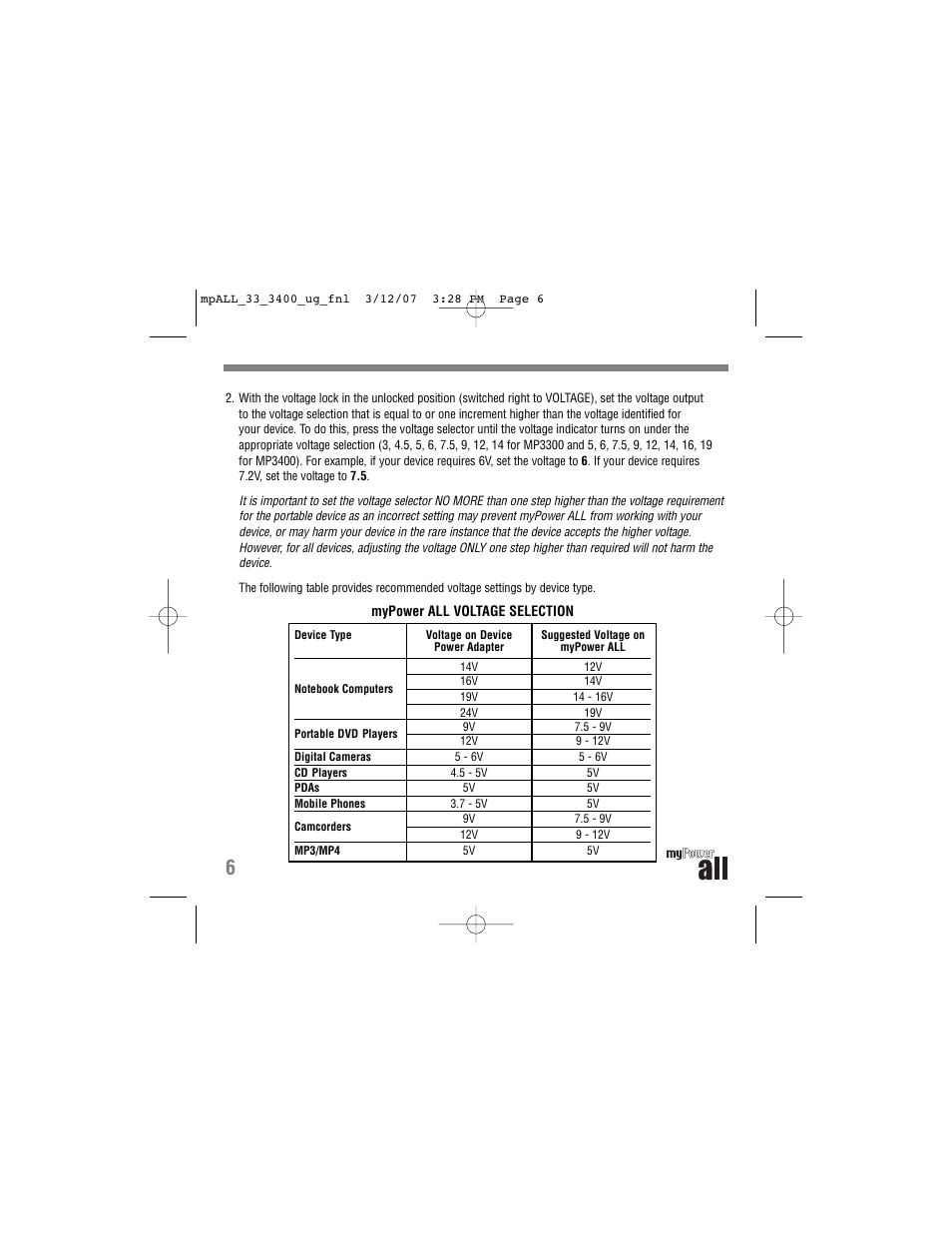 Tekkeon MP3400 User Manual | Page 8 / 16
