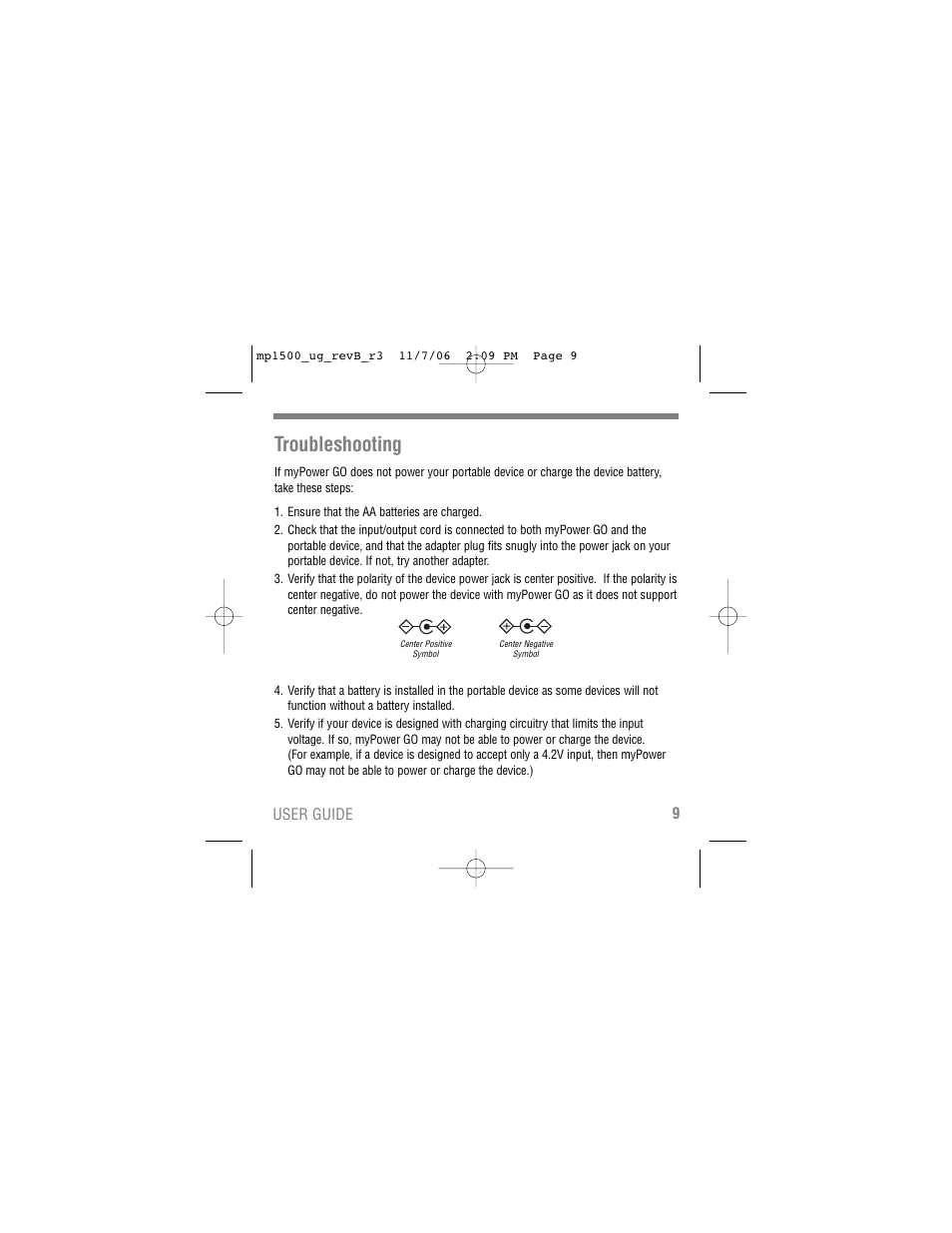 Troubleshooting | Tekkeon myPower GO MP1500 User Manual | Page 11 / 16