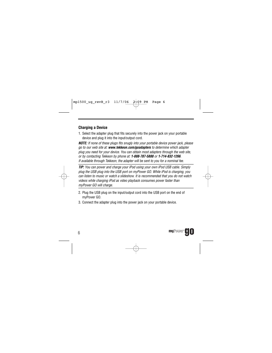 Tekkeon myPower GO MP1500 User Manual | Page 8 / 16