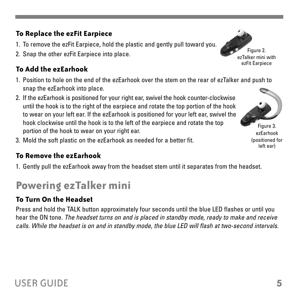 Powering eztalker mini, 5user guide | Tekkeon ET2000 User Manual | Page 7 / 16