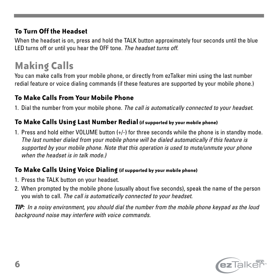 Making calls | Tekkeon ET2000 User Manual | Page 8 / 16