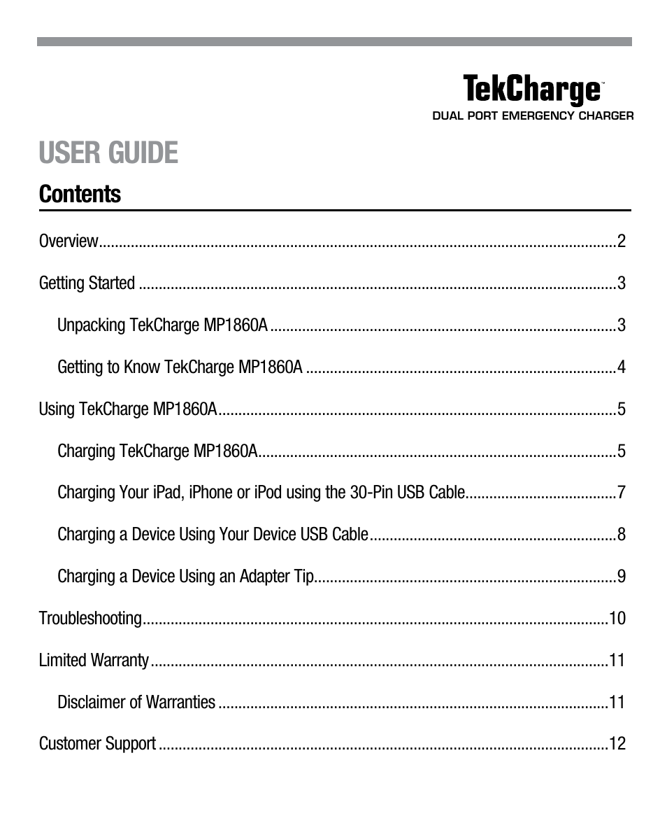 Tekkeon MP1860A User Manual | Page 3 / 16