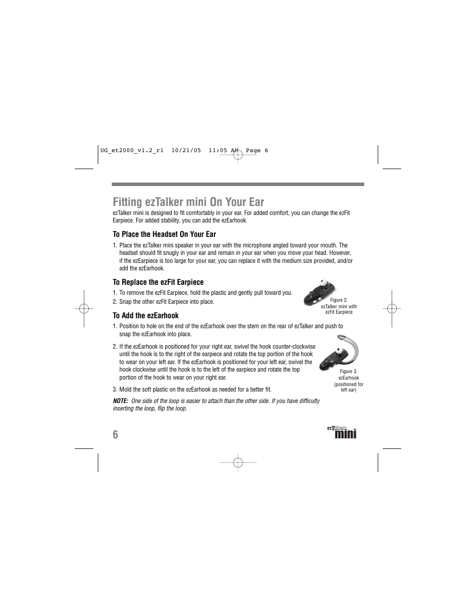 Fitting eztalker mini on your ear | Tekkeon ezTalker mini ET2000 User Manual | Page 8 / 20
