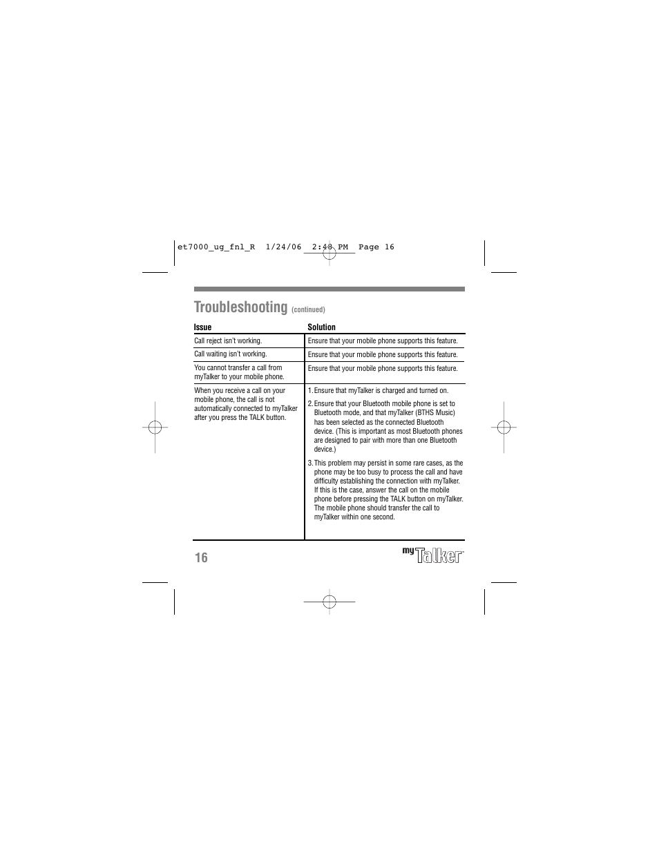 Troubleshooting | Tekkeon ET7000 User Manual | Page 18 / 24