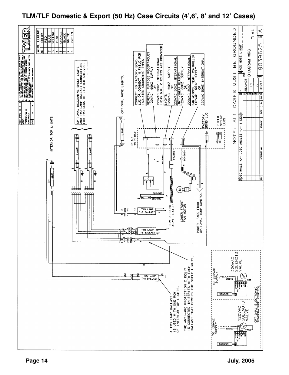 Tyler Refrigeration Lift Front Straight Glass Meat/Seafood/Deli Merchandiser TLF User Manual | Page 14 / 35