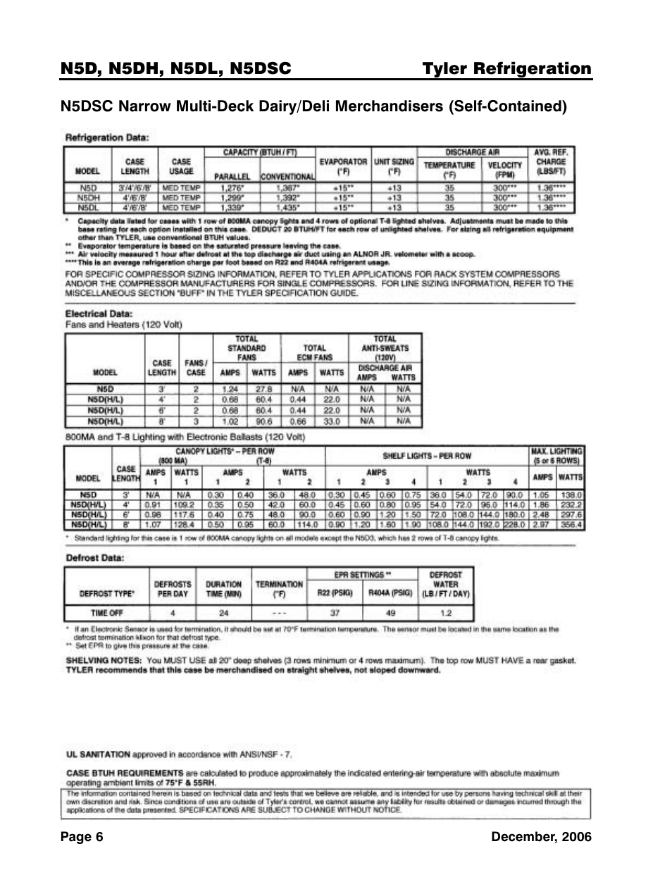 Tyler Refrigeration N5DSC User Manual | Page 6 / 21