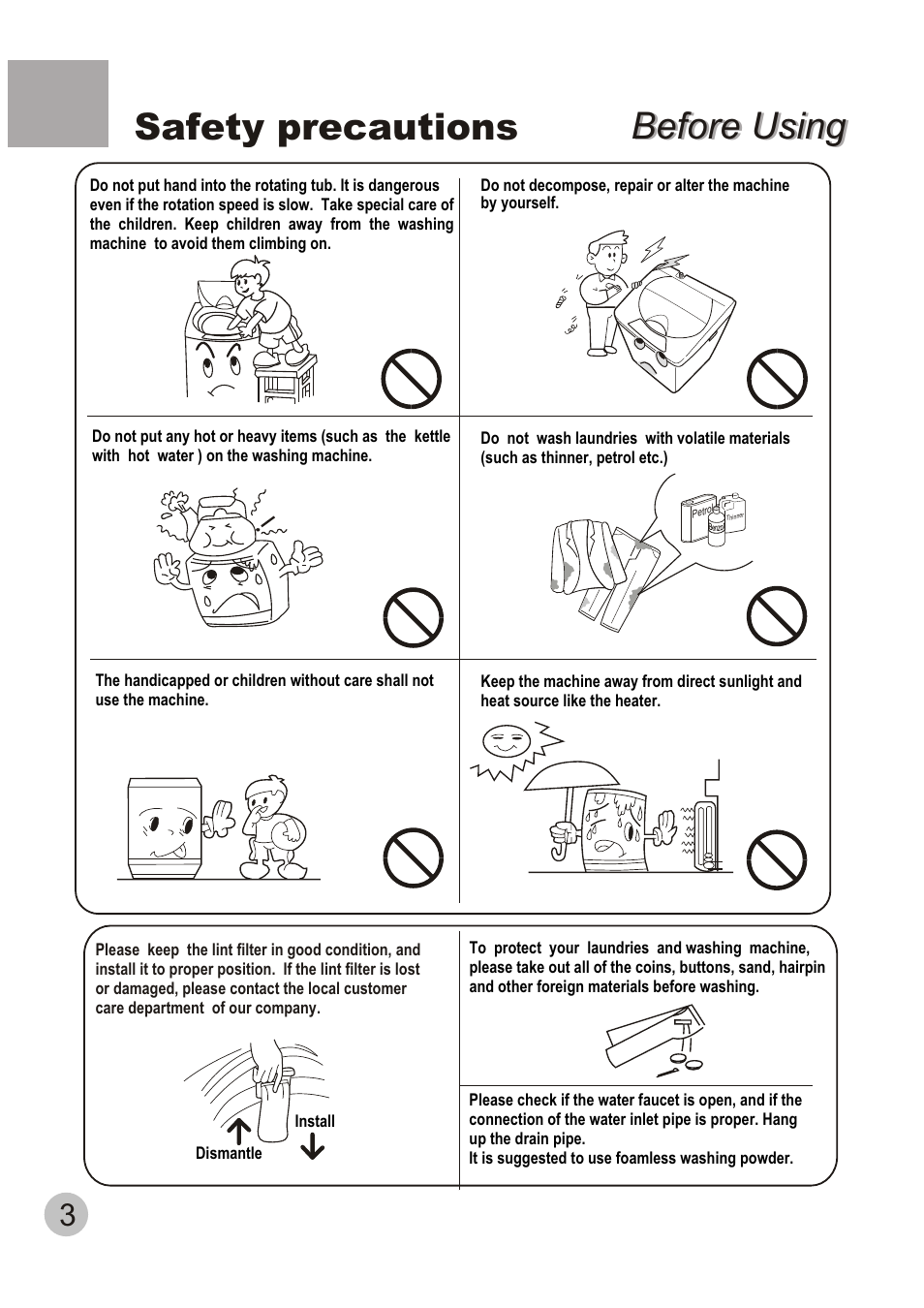 Before using, Before using safety precautions | TELEFUNKEN TTL-700 User Manual | Page 5 / 20